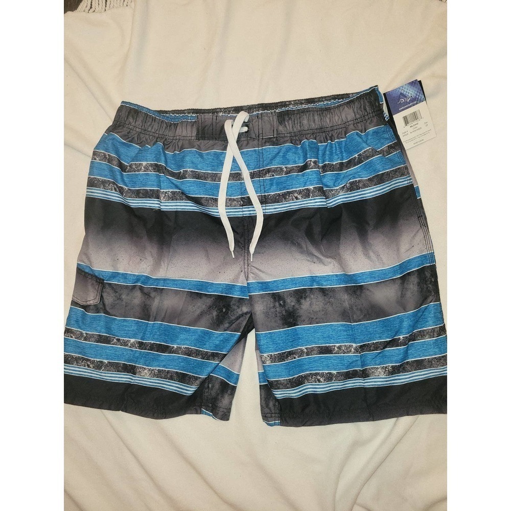 NWT Kanu surf blue and black Swim Trunks 2x